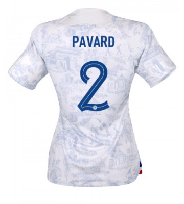 Frankrig Benjamin Pavard #2 Replika Udebanetrøje Dame VM 2022 Kortærmet